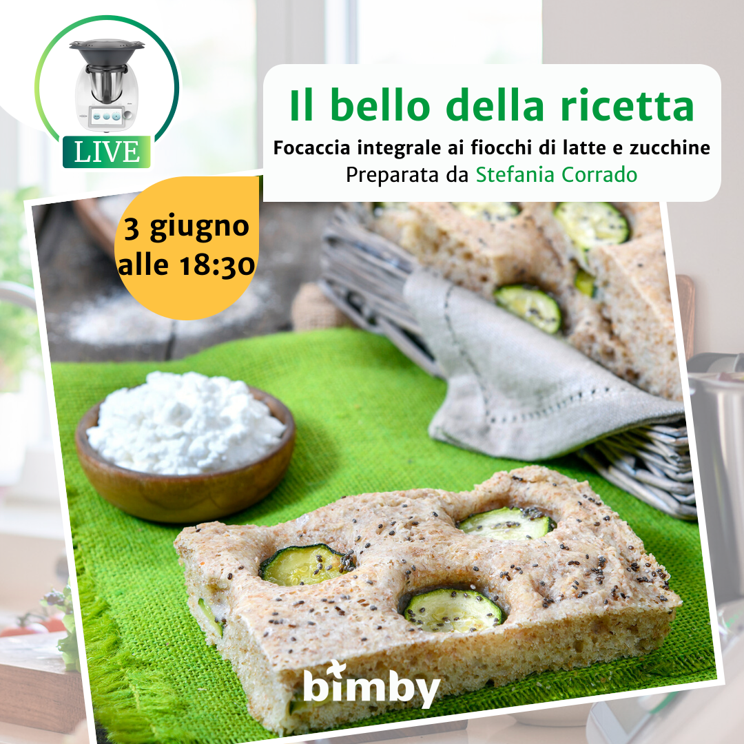 Mercoledì 3 giugno, ore 18:30, vi aspettiamo in diretta su Instagram - canale Bimby Italia