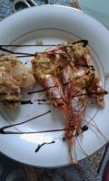 Involtini di spada alla messinese e gamberoni grigliati